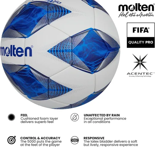 Vista 3 de Molten UEFA Europa League 2022/23 Offizieller 5000 Replica Fuball wei/Orange