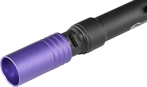 Vista 4 de Streamlight 66148 Stylus Pro USB 400nm UV recargable pluma con adaptador de CA de 120V, cable USB y funda de nailon, color negro