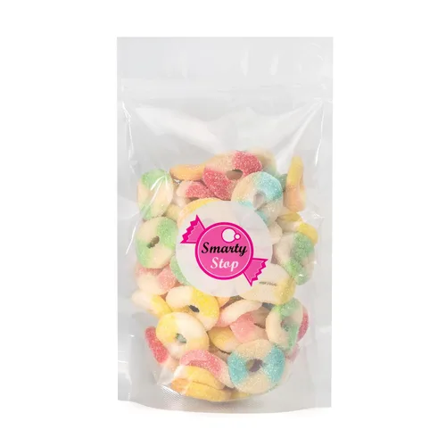 Vista 4 de Smarty Stop Mini anillos de gomita agria Candy GummiRoos (1 libra (paquete de 1), surtido)