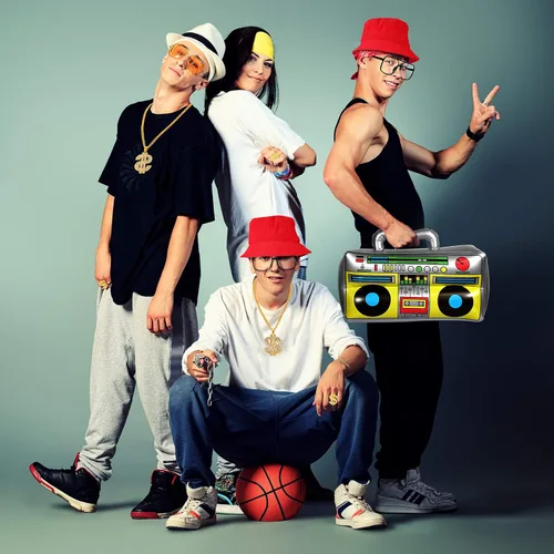 Vista 6 de Kit de disfraz de hip hop, accesorios de rapero de los años 8090, disfraz de hip hop, traje de los años 90 para hombres y mujeres, sombrero y lentes
