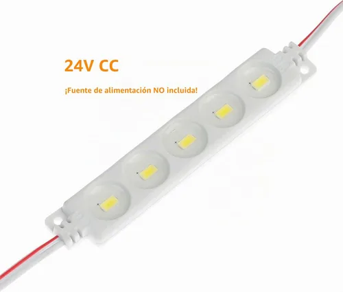 Vista 2 de Q QINGCHEN 200 tiras de módulos LED de color blanco cálido DC24V de 1.2 W, luz trasera decorativa impermeable para letreros de letras publicitarias