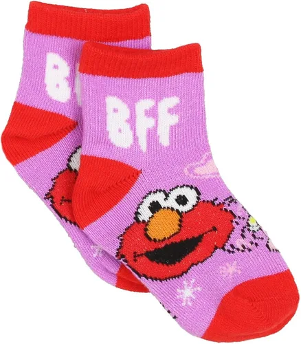 Vista 8 de Sesame Street Elmo Abby - Calcetines para niñas pequeñas, paquete de 6