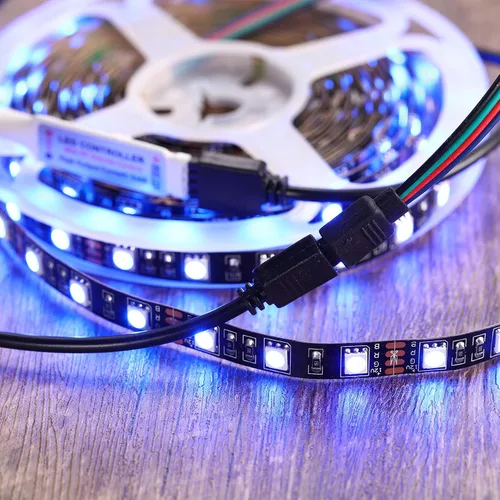 Vista 6 de Honoson 6 piezas de cable de extensión RGB de 4 pines, conector de tira LED, kit de cables de cable con conector de clavija de 12 piezas para tira