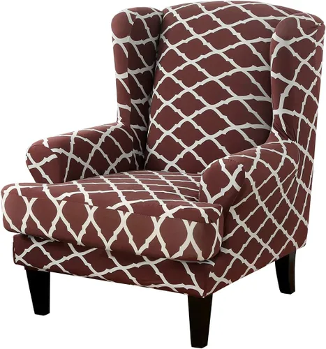 Vista 15 de GULI Wingback - Funda para silla de 2 piezas, fundas para silla de sillón, fundas de elastano para sofá, protector de muebles, lavable a máquina