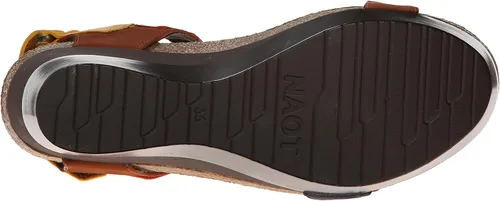 Vista 4 de Naot Sandalia Miracle Wedge para mujer Gris Lagarto Multi piel