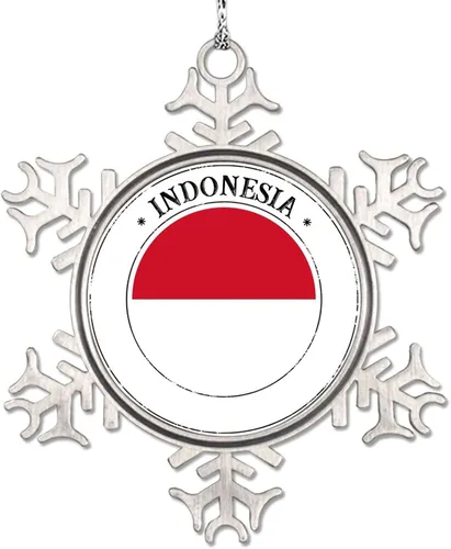 Vista 10 de Adornos de Navidad con la bandera de Nigeria 2022, adorno de copo de nieve para decoración de árbol de Navidad, regalo de recuerdo de metal