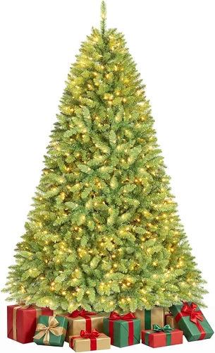 Vista 13 de DREAMADE 7.5 FT Pre-Lit Artificial Christmas Tree, Fraser Fir Green-2