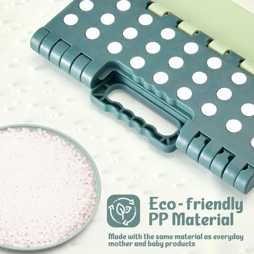 Vista 2 de ACSTEP Taburete plegable de 9 pulgadas, capacidad de 300 libras, taburetes plegables de plástico para niños y adultos, taburete plegable adecuado