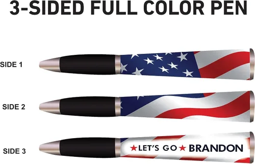 Vista 3 de Bolígrafo con la bandera de Lets Go Brandon, diseño de bandera Trump 2024, mercancía de Trump, bolígrafo inspirado en la bandera de Trump
