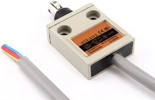 Vista 2 de TZ-3113 XTZ-3113 IP67 4Wire Interruptor de límite de émbolo de palanca de rodillo SPDT NO+NC alambre de cobre 9.8 ft