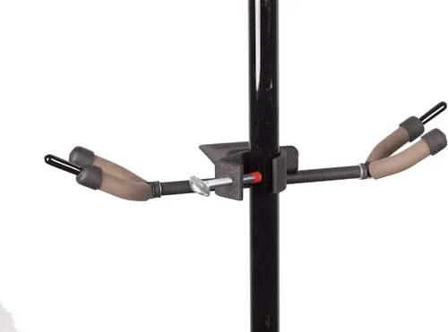 Vista 2 de String Swing Colgador de violín para soporte de micrófono con soporte de arco para dos violines o violas BCC04TWN-V