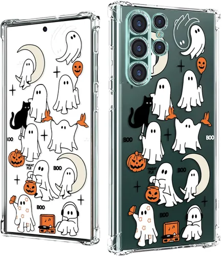 Vista 8 de Funda transparente de fantasma de Halloween (fantasma de Halloween, Google Pixel 7 Pro)