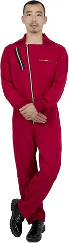 Vista 4 de Traje de Cosplay Serie TV Versión Original para Adultos Mono con Cremallera Mono Rojo S-XL