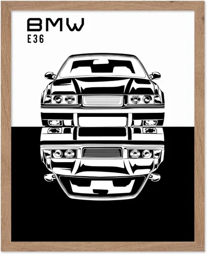 Vista 36 de Poster Master Póster de coche – Impresión clásica de coche – Arte de vehículo – Gran decoración de pared de garaje u oficina – 8 x 10 pulgadas
