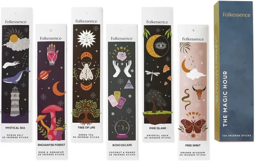 Vista 18 de Folkulture Varillas de incienso (75 varillas) Varillas de incienso de café de 8 pulgadas para aromaterapia, enfoque, energía, regalos