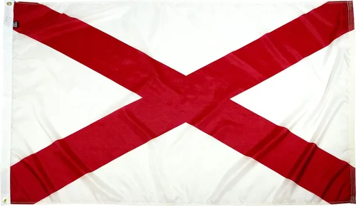Vista 14 de FlagSource Bandera del estado de Alabama, material de nailon 200D con certificación FMAA, resistente, fabricada en Estados Unidos, resistente a