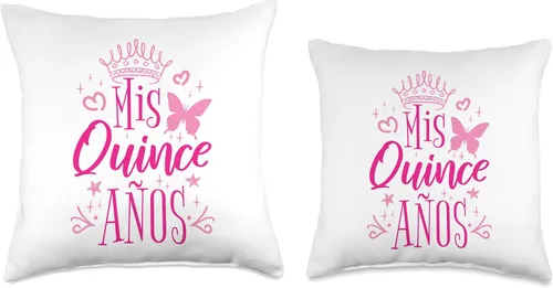 Vista 3 de 15 Birthday Quinceanera Gifts Sweet 15 Mexican Birthday Party Quinceanera Mis Quince Años - Almohada de 16 x 16 pulgadas, multicolor
