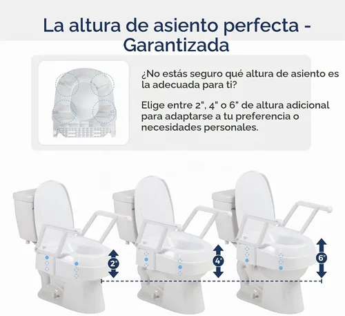 Vista 3 de Drive Medical PreserveTech - Asiento de inodoro elevado, universal, con asas, color blanco
