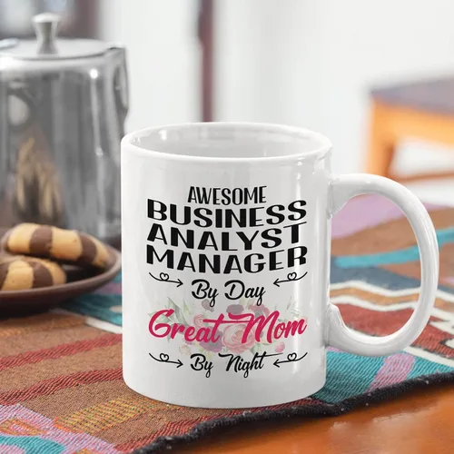 Vista 13 de Regalo del día de la madre de hija, hijo a mamá Taza de cerámica blanca de 11 oz, 15 oz - Analista Administrativo