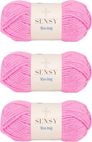 Vista 90 de Sensy Roving - Ovillo de lana multicolor, 3.5 onzas, 132 yardas, calibre 5, voluminoso (otoño)