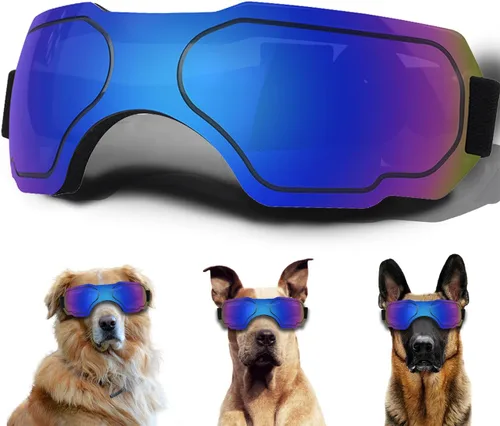 Vista 12 de Gafas de sol para perros pequeños, gafas para perros con correa ajustable, protección UV, adecuadas para perros pequeños Estilo liso-Multicolor