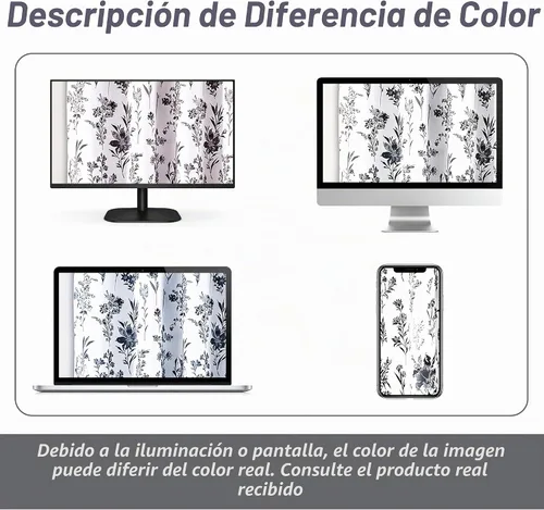 Vista 8 de DriftAway Sylvia - Cortina opaca con aislamiento térmico y estampado de acuarela, con estampado de hierbas botánicas florales, bolsillo para barra