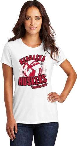 Vista 7 de CornBorn Elige tu diseño: camisetas prémium de voleibol de Nebraska para mujer