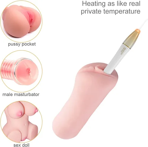 Vista 2 de FST Barras con control de calentamiento automático para vagina artificial portátil. Productos sexuales para adultos