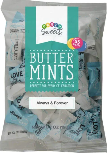 Vista 3 de Party Sweets Always & Forever Buttermints de Hospitality Mints, Appx 300 mentas, bolsas de 7 onzas (paquete de 6)