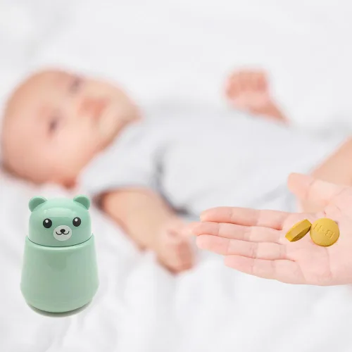 Vista 8 de CoaGu triturador de píldoras con forma de oso para personas mayores - Cumple con la FDA, polvo fino, sin BPA, de ABS, fácil de agarrar y limpiar