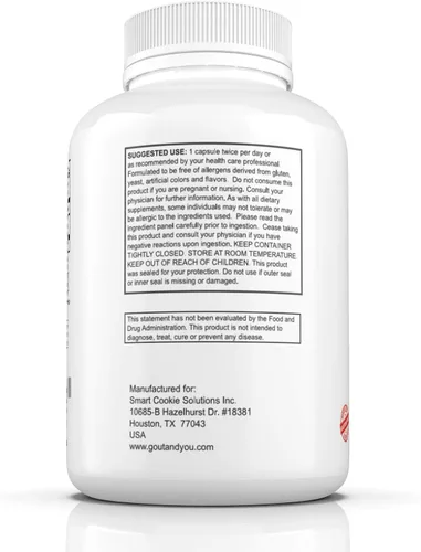 Vista 5 de Extracto de cereza ácida de GoutandYou, altamente potente 0.05 oz, 90 cápsulas