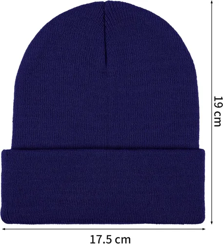Vista 3 de Cooraby Paquete de 6 gorros de invierno para niños de punto acrílico elásticos para niños y niñas