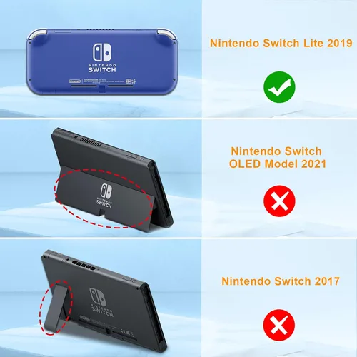 Vista 2 de Fintie - Funda para Nintendo Switch Lite 2019 (resistente a los golpes), con 15 ranuras para tarjetas de juego y 2 ranuras para tarjetas micro SD