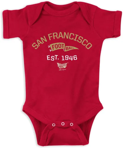 Vista 17 de Ropa de bebé con banderín retro para fanáticos del fútbol americano profesional (NB-7T)