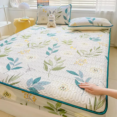 Vista 17 de FCLDESHOP Comfort Hotel - Sábana bajera ajustable de bolsillo profundo, juego de sábanas bajeras y fundas de almohada de seda de hielo de látex