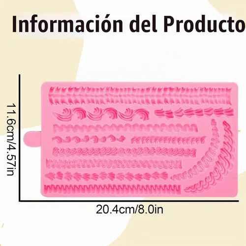 Vista 6 de Lambeth Borders - Molde de silicona para decoración de pasteles de crema batida, para fiestas de cumpleaños, adornos de cupcakes de Acción