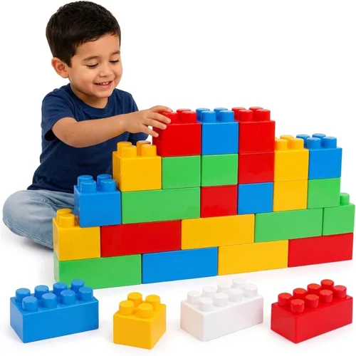 Vista 8 de Liberty Imports - Bloques de construcción gigantes entrelazados para niños pequeños (24 unidades)