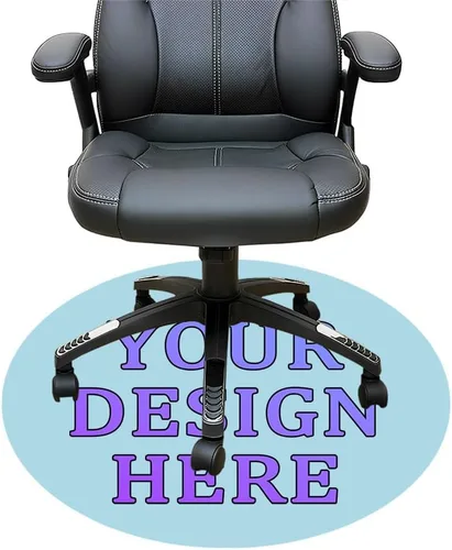 Vista 26 de Tapete redondo personalizado para silla de escritorio de oficina, diseño de tu propio logotipo de foto, texto, alfombrillas circulares