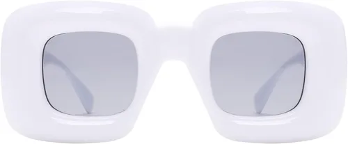 Vista 3 de Akirawang Lentes de sol inflados cuadrados de moda para mujeres y hombres, de gran tamaño, marco grueso, gafas de moda, sombras, estilo de diseñador