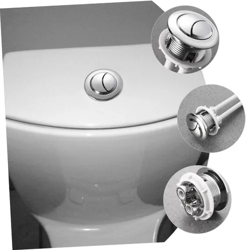 Vista 7 de 3 unids doble empuje inodoro botones de descarga forma accesorios de baño para reemplazo de tanque de inodoro