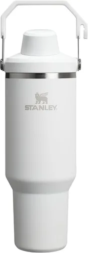 Vista 10 de Stanley IceFlow 2.0 - Vaso de flujo rápido con asa, 30 onzas, tapa de boquilla angular con rosca, botella de agua a prueba de fugas, acero Frost