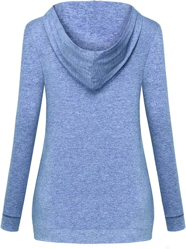 Vista 2 de Misswor Chaquetas deportivas con capucha y cremallera completa para mujer