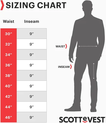 Vista 4 de SCOTTeVEST Action Adventure - Pantalones cortos para hombre, 17 bolsillos ocultos, repelente al agua para viajes y más