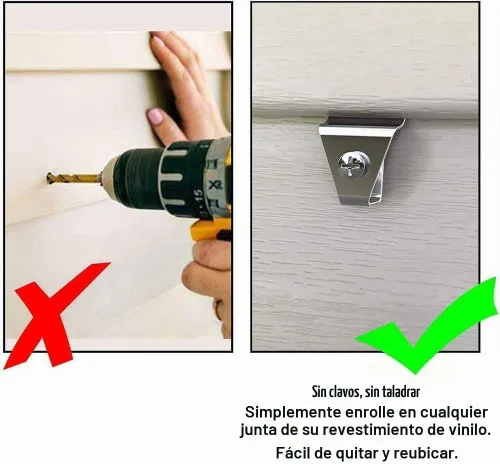 Vista 5 de Blink - Soporte lateral de vinilo para exteriores con funda impermeable, soporte de montaje sin agujeros y cubierta a prueba de clima completo