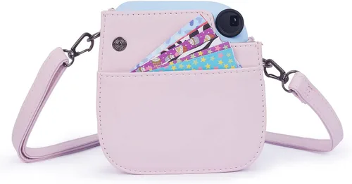 Vista 3 de Instant Mini 12 Funda Protectora para Cámara para Fujifilm Instax Mini 12/11, Funda de Cámara de Cuero PU Premium con Bolsillo y Correa Removible
