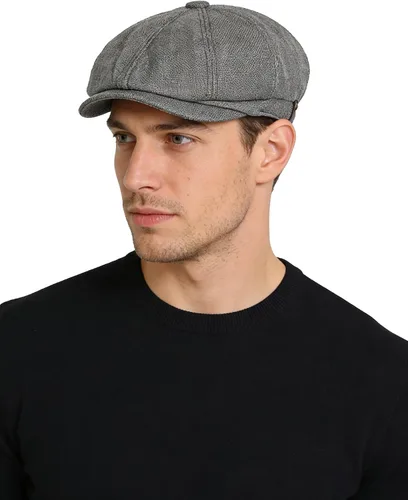 Vista 10 de SEAUR Newsboy - Gorra de 8 paneles para hombre, estilo vintage, estilo Gatsby, gorra plana y ajustable