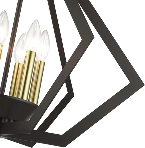 Vista 8 de Livex Lighting 40926-01 Lámpara de araña, latón antiguo