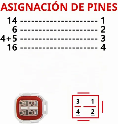 Vista 5 de JUTA Adaptador OBD de motocicleta apto para Yamaha 4-Pin Cable de diagnóstico - 4 pines macho a OBD2 16 pines hembra