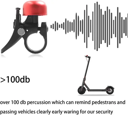 Vista 4 de Scooter Bell compatible con Xiaomi M365 Pro 1S Scooter eléctrico partes anillo de bocina con montaje de liberación rápida