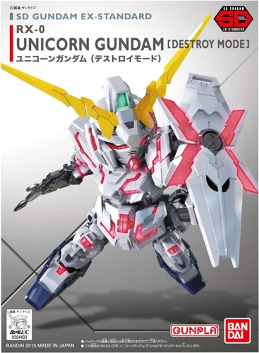 Vista 2 de Bandai Hobby - Gundam UC - 005 Unicorn Gundam (modo Destroy), Bandai SD EX-Standard